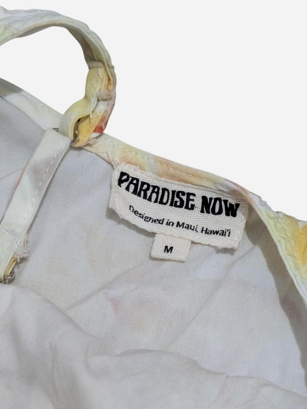 Paradise Now Maui Hawaii Plumeria Heaven Aloha Tank top blouse shirt Size M - Picture 2 of 3